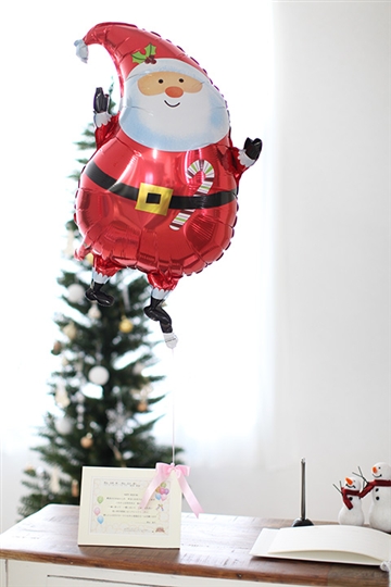 電報 サンタ クリスマスに贈るバルーンギフト バルーン電報 バルーンギフト 風船の事ならアップビートバルーン